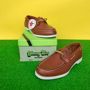 Vintage 1970s slip on loafers boat shoes kids 3.5